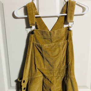 Corduroy Mustard Overall Dress